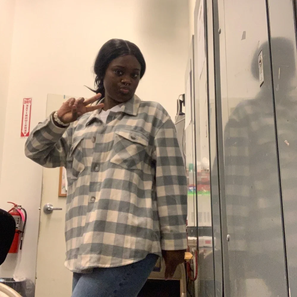 Checkered shacket - Picture 3 of 4